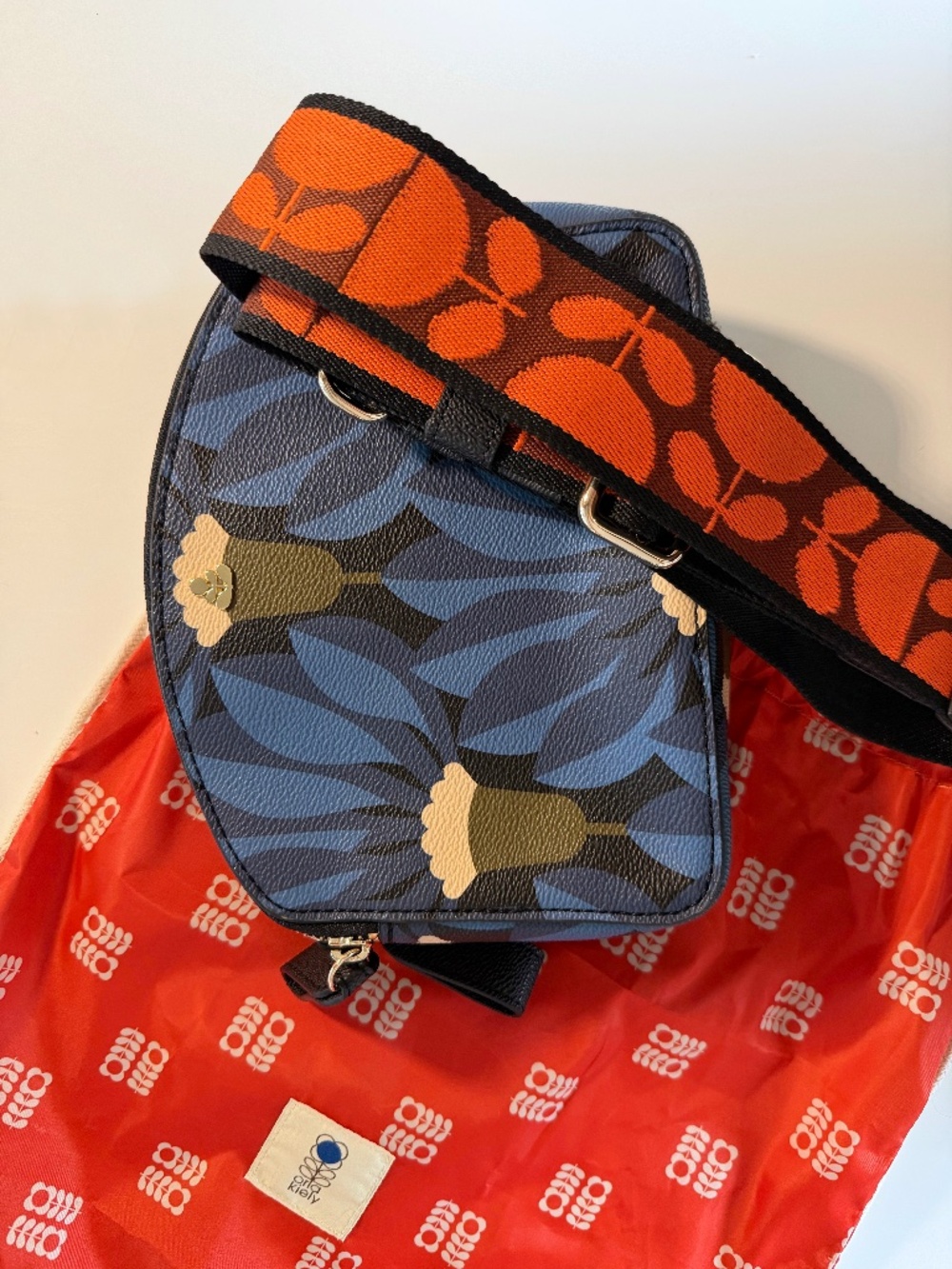 Orla Kiely Floral Leather Bag